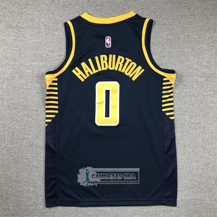 Camiseta Nino Indiana Pacers Tyrese Haliburton NO 0 Icon 2022-23 Azul